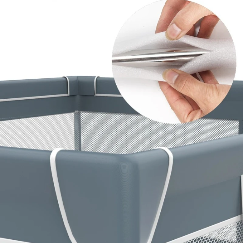 Parque infantil para niños, valla de barrera de seguridad, patio de juegos para niños pequeños, esponja anticolisión, puerta doble, centro de actividades para piscina de bolas - imagen 3