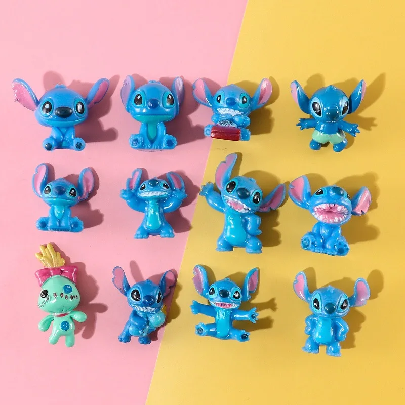 12 unids/set MINI Stitch Anime figuras muñecas 3CM dibujos animados Lilo y Stitch figuras de acción juguetes de modelos coleccionables - imagen 3