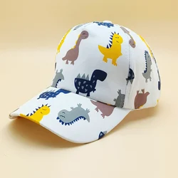 Gorra de béisbol infantil con protección solar y estampado animal