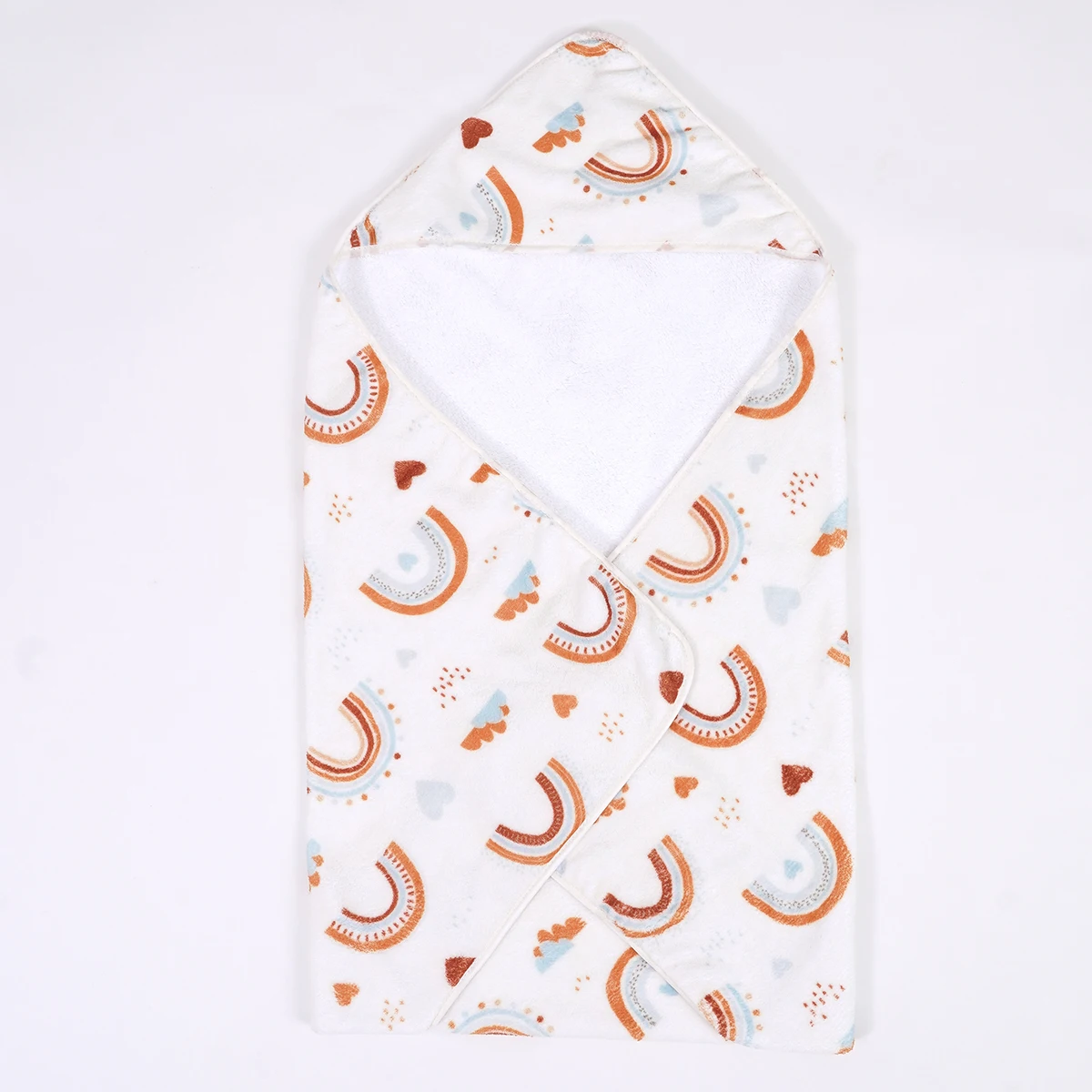 Happyflute 1 manta con capucha de lana para bebé, envoltura envolvente ultra cálida para recién nacido, manta con capucha suave y absorbente - imagen 3