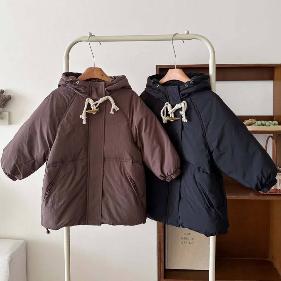Abrigo largo de invierno con capucha para niños - imagen 2