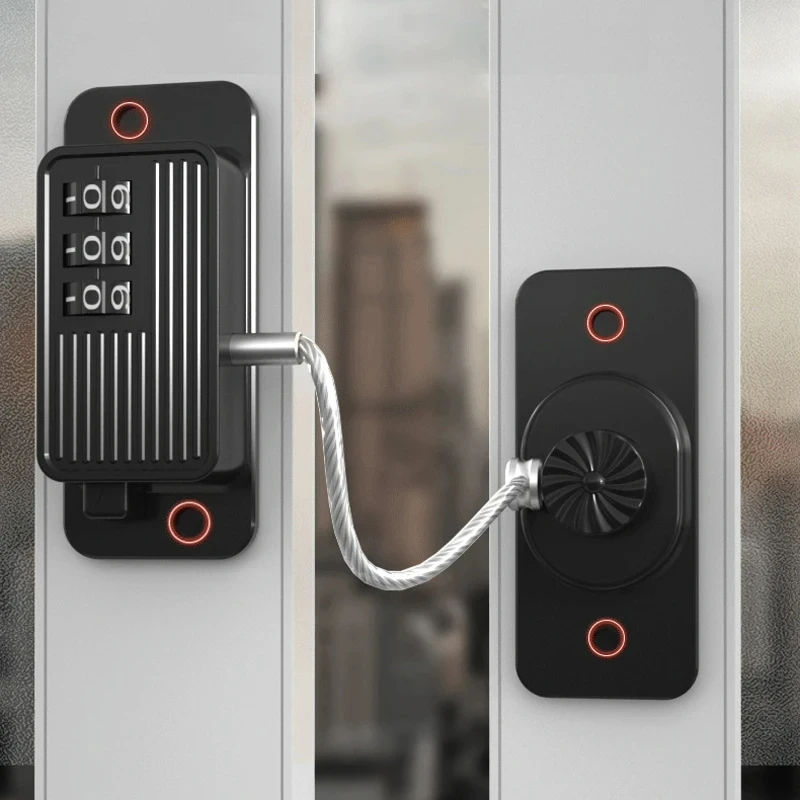 Cerradura de contraseña de seguridad para bebé, cerraduras de cajón de armario de refrigerador multifunción, protección de seguridad para el hogar, limitador de ventana para niños - imagen 2