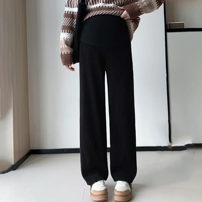 Pantalones premamá cintura alta pierna ancha – Moda embarazo cómoda - imagen 5