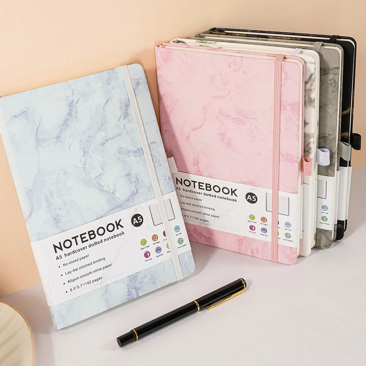 Cuaderno de bocetos tapa dura con correa A5 forrado para niños - imagen 2