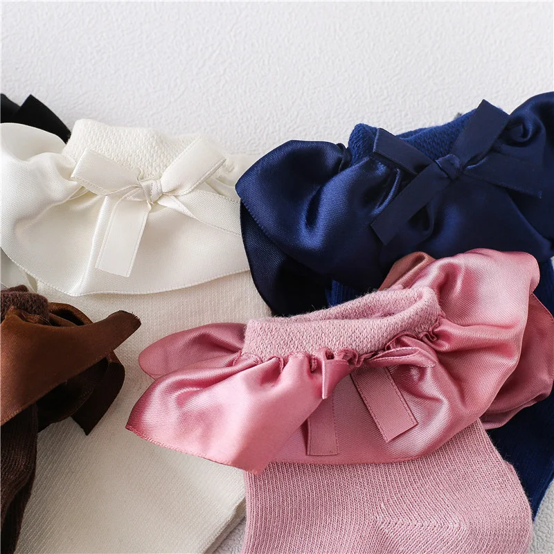 Lawadka-Calcetines de algodón para niños y niñas, medias suaves de encaje, para otoño y primavera, de 1 a 8 años - imagen 5