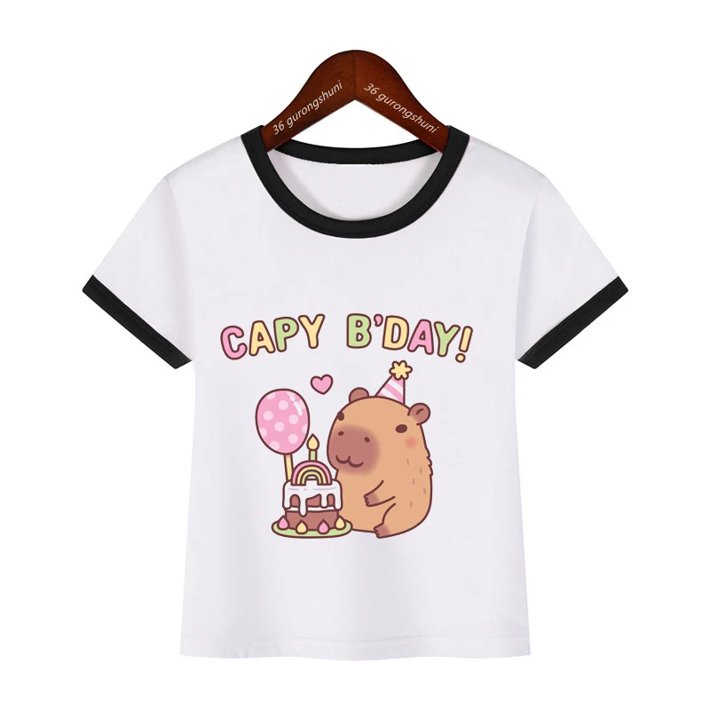 Camiseta capibara niños – Print adorable para cumpleaños - imagen 3