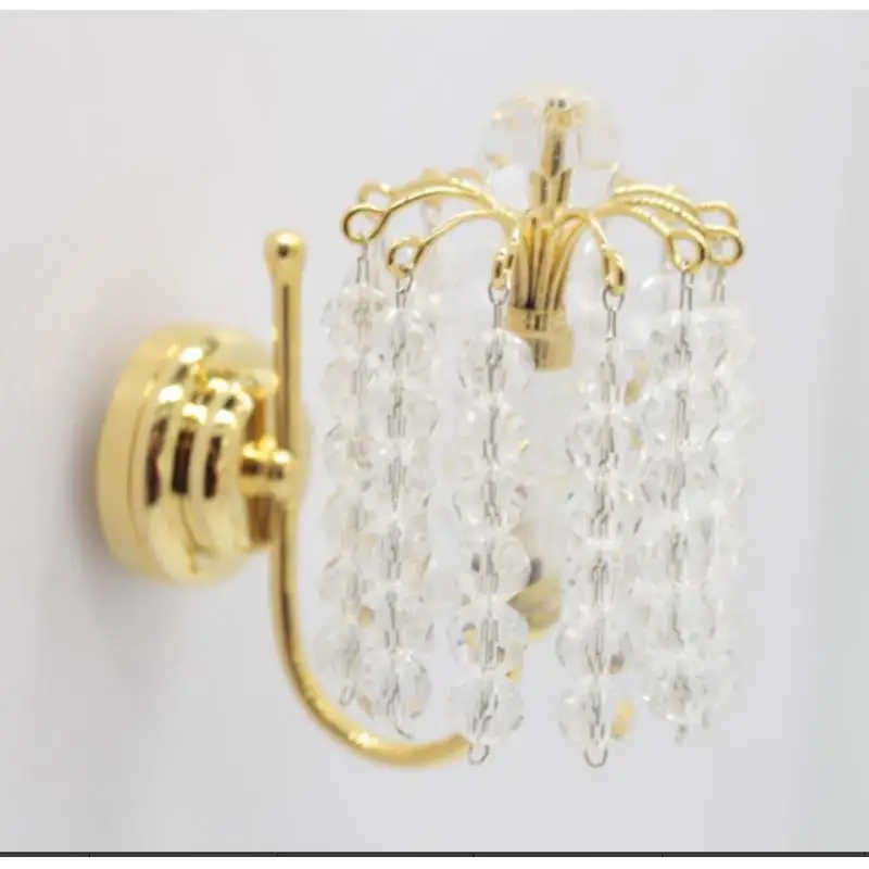 1:12 Dollhouse Miniature LED Wall Lamp Scenery Supplies Furniture Ornaments for Office Dining Room Kitchen Halls Living Room