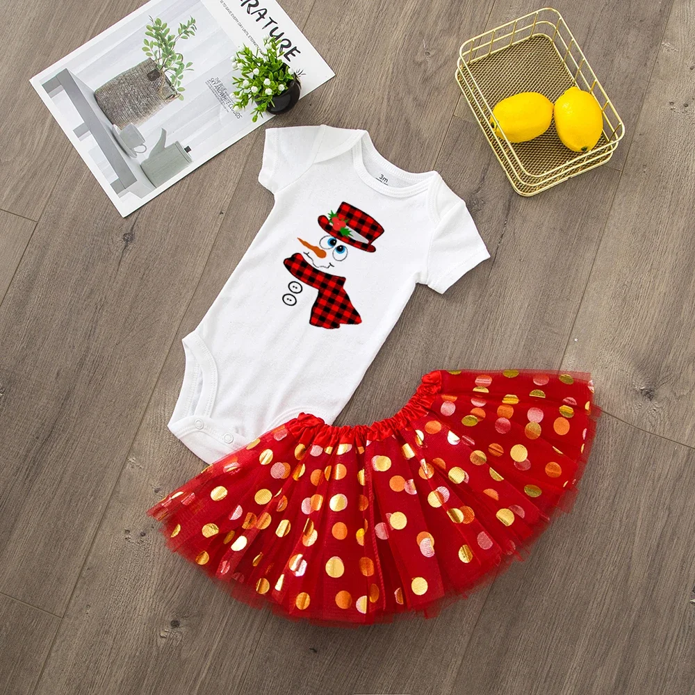 Mi primera Navidad, vestido de fiesta para niña, tutú rojo, trajes de pastel, vestidos infantiles, ropa de vacaciones para niñas de 0 a 24M - imagen 4