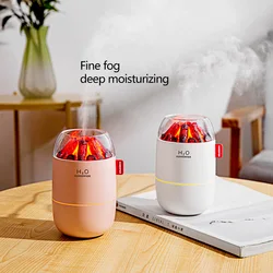 Humidificador de aire antirreo de carbón, difusor de niebla pesada silencioso USB, dos modos, para dormir en casa, volcán, hisopo de algodón, novedad de 2025