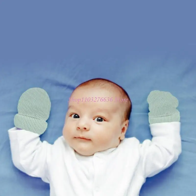 Guantes algodón R6FD, guantes transpirables para niños y niñas 0 a 12 meses, manoplas para bebés, manoplas para recién sin - imagen 3
