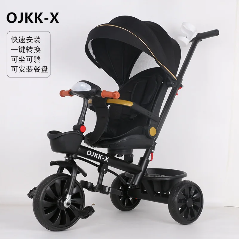 Triciclo convertible en cochecito plegable para bebé y niño - imagen 5