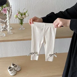 Leggings para niña con arco – Elásticos suaves, ideal otoño
