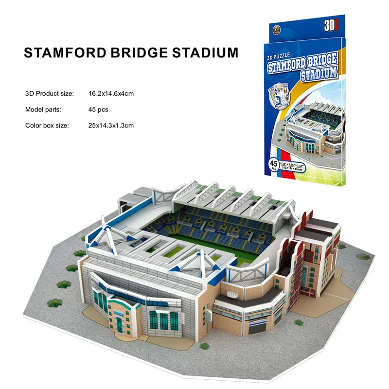 Rompecabezas 3D campo fútbol mini estadio juguete construcción manual - imagen 3