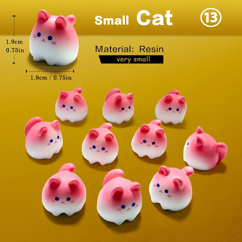 Accesorios de decoración de jardín en miniatura, estatuilla de hámster, gato, pingüino, Tigre, oso, mono, conejo, oveja, cerdo, vaca, Rana, perro, 10 piezas - imagen 3