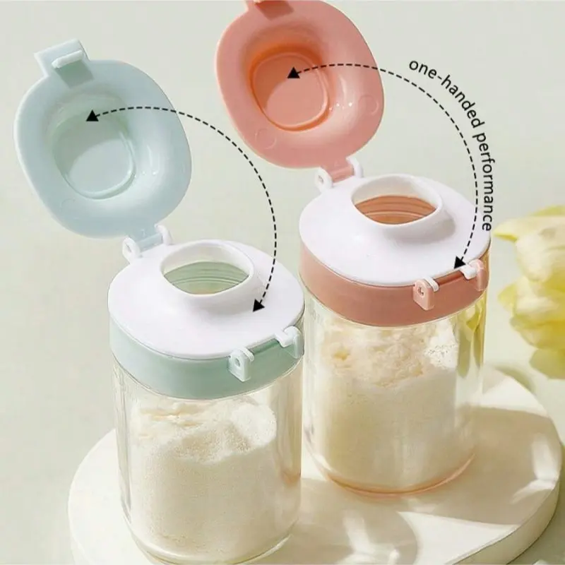 Caja portátil para leche en polvo con doble apertura para bebés - imagen 4