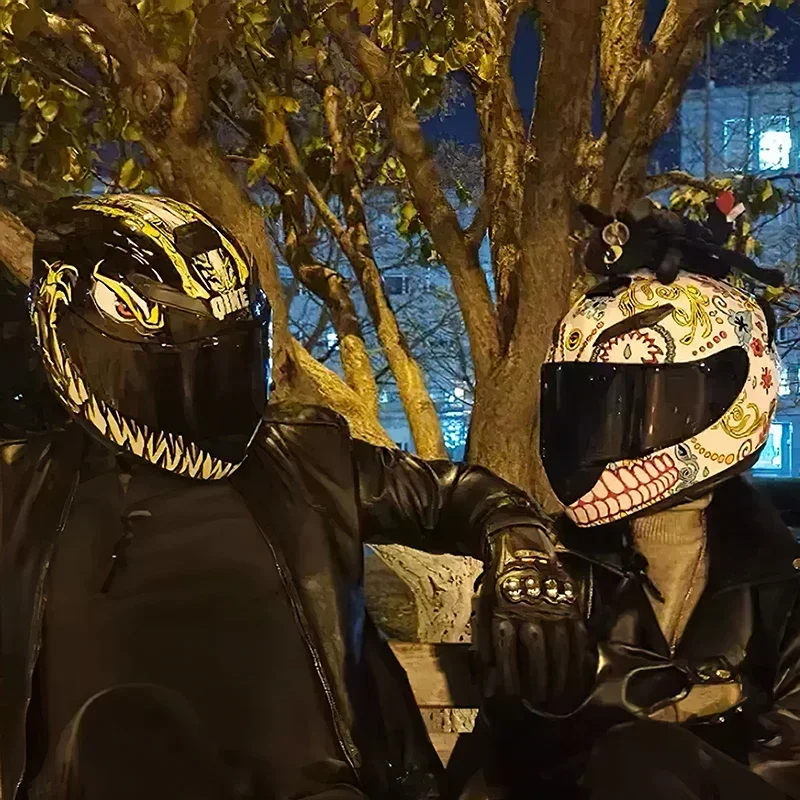 Casco protector Unisex para motocicleta, protector Modular de seguridad con tapa, doble lente, para montar al aire libre - imagen 3