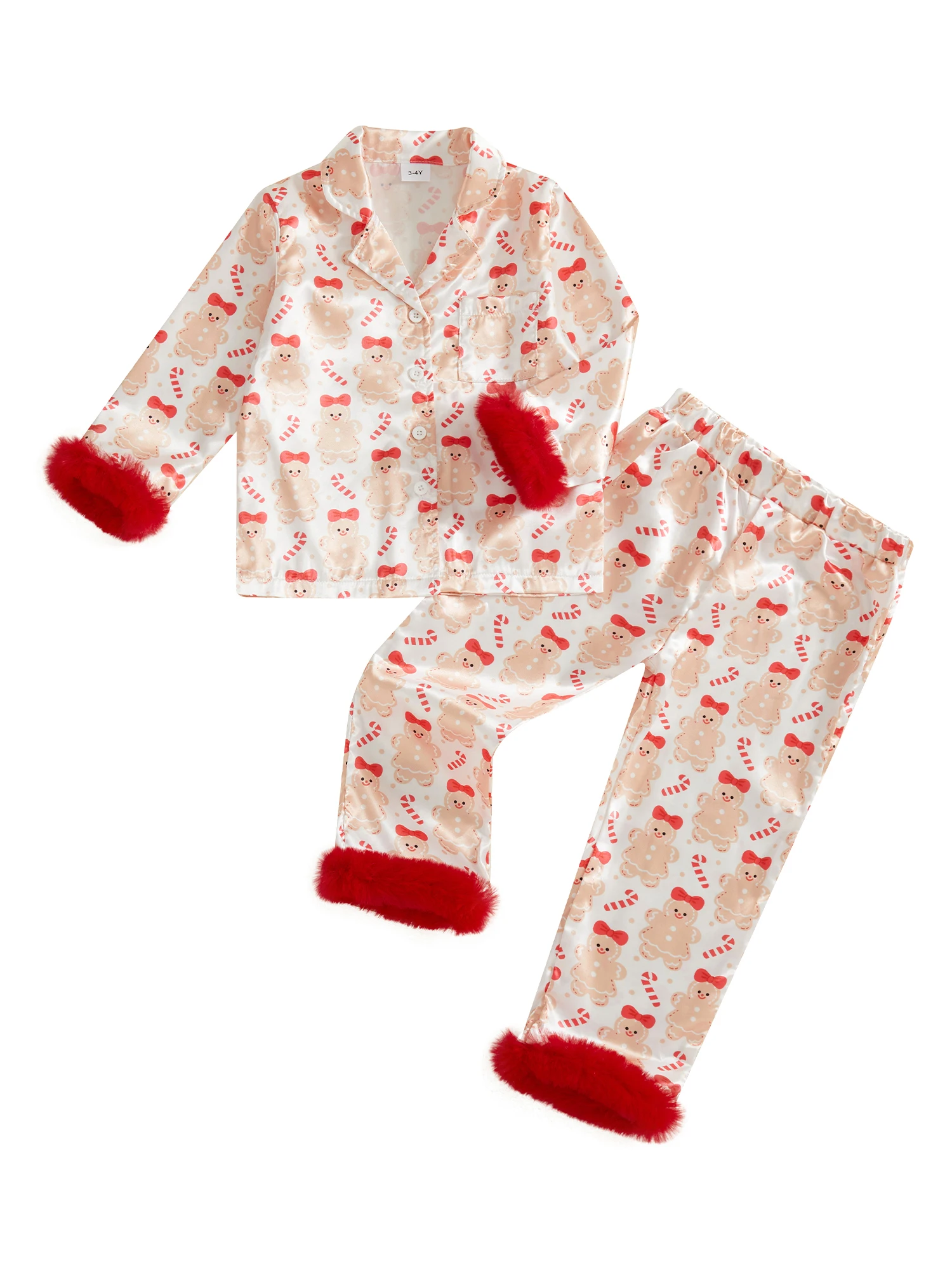 Conjunto pijama Navidad niña satén