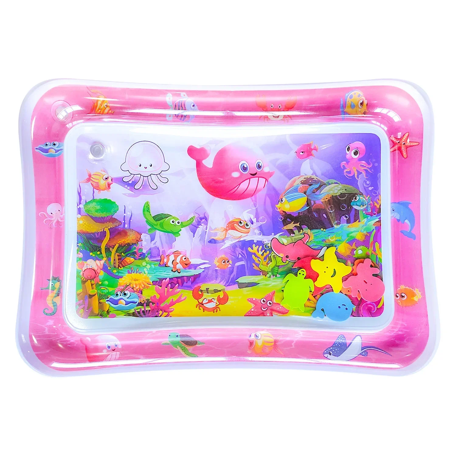 Alfombra de juego sensorial de agua para mascotas, tapete inflable grueso para gatos, perros, peces, mar, Océano, juguete sensorial - imagen 4