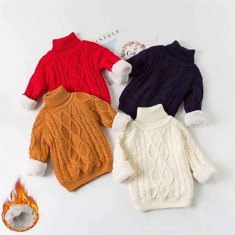 Suéter acolchado invierno bebé Jersey grueso felpa para niño - imagen 3