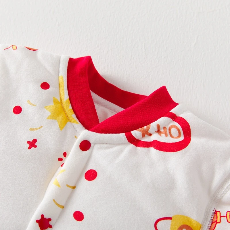 Mono Unisex de algodón ligero para recién nacido, mono con estampado de globos y farol, pelele cálido sin costuras de grosor medio para bebé - imagen 3