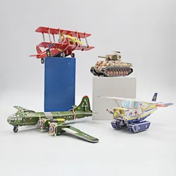 Rompecabezas 3D de papel Avión militar DIY para niños