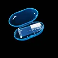 with blue box