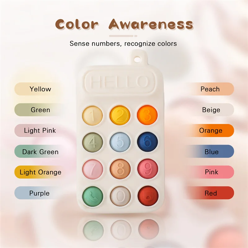 Mordedor de silicona para teléfono para bebé, chupete de juguete para niños, dentición de dibujos animados de silicona para recién nacido, cuidado Dental temprano, encías, palo Molar, juguete para regalo para bebé - imagen 4