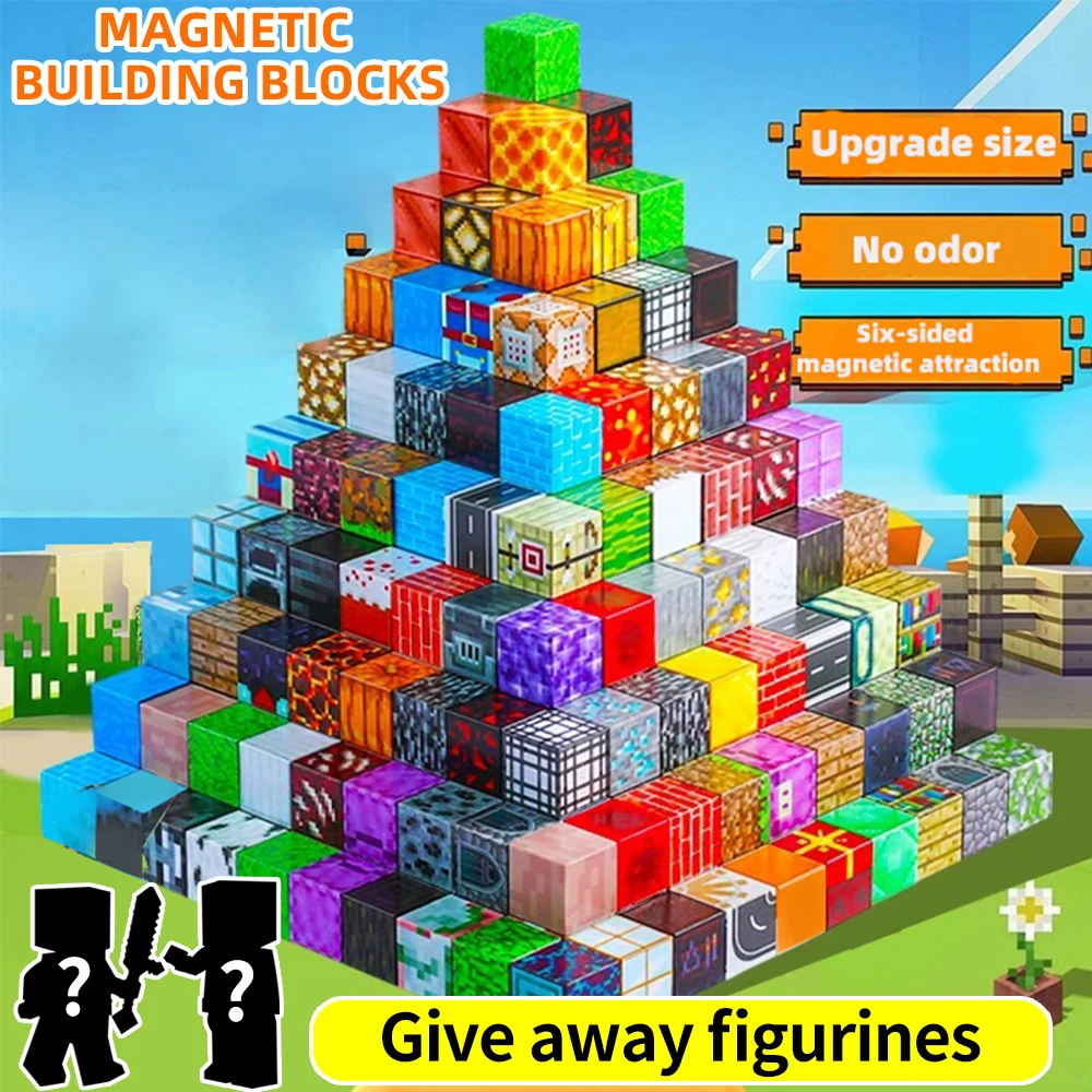 Bloques de construcción magnéticos, juguete de bloques de construcción, juego completo de ensamblaje DIY para niños, juguetes de bloques de construcción, juegos de construcción de mesa, 1 de junio