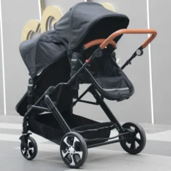 Cochecito doble para gemelos con asiento reclinable