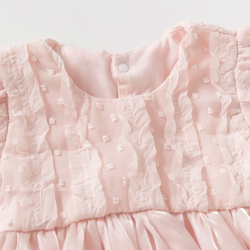 Vestido princesa rosa manga larga para niña – Incluye sombrero - imagen 2
