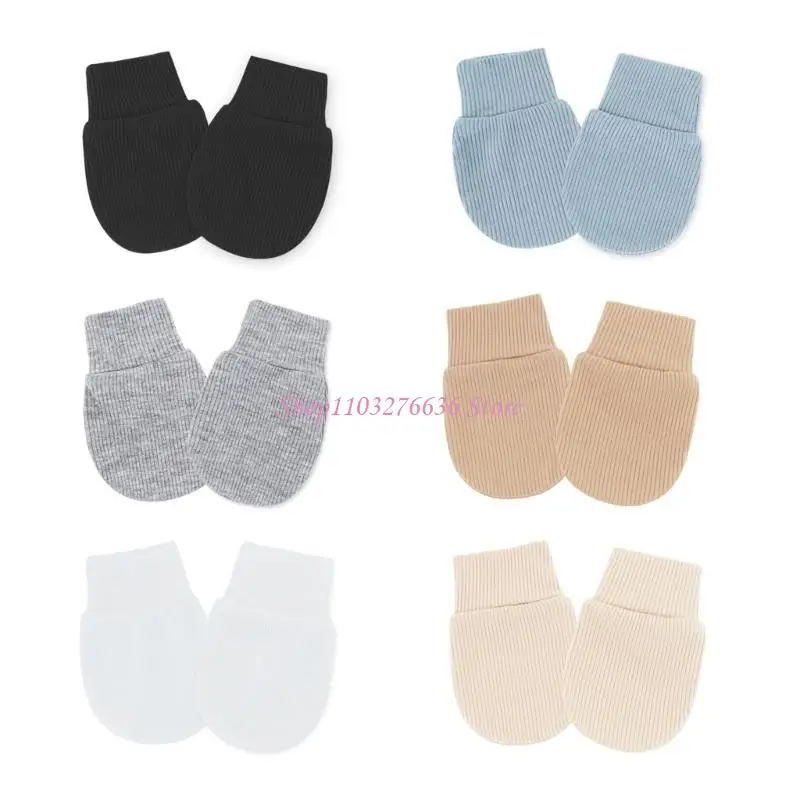 Guantes algodón R6FD, guantes transpirables para niños y niñas 0 a 12 meses, manoplas para bebés, manoplas para recién sin - imagen 5