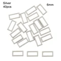 Silver-40pcs 6mm