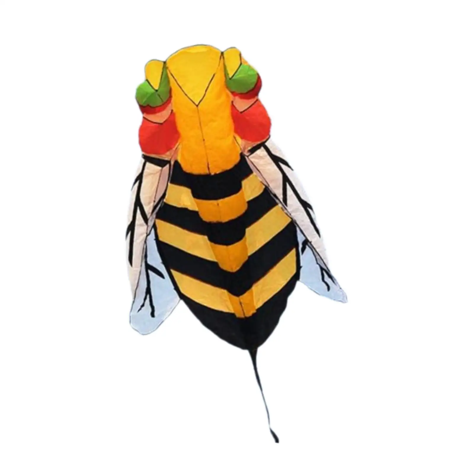 Large Soft Kite 3D Kite Bee Shape Outdoors Activities 3D Large Entertainment Soft Kite Flying Kites for Garden Hiking Beach