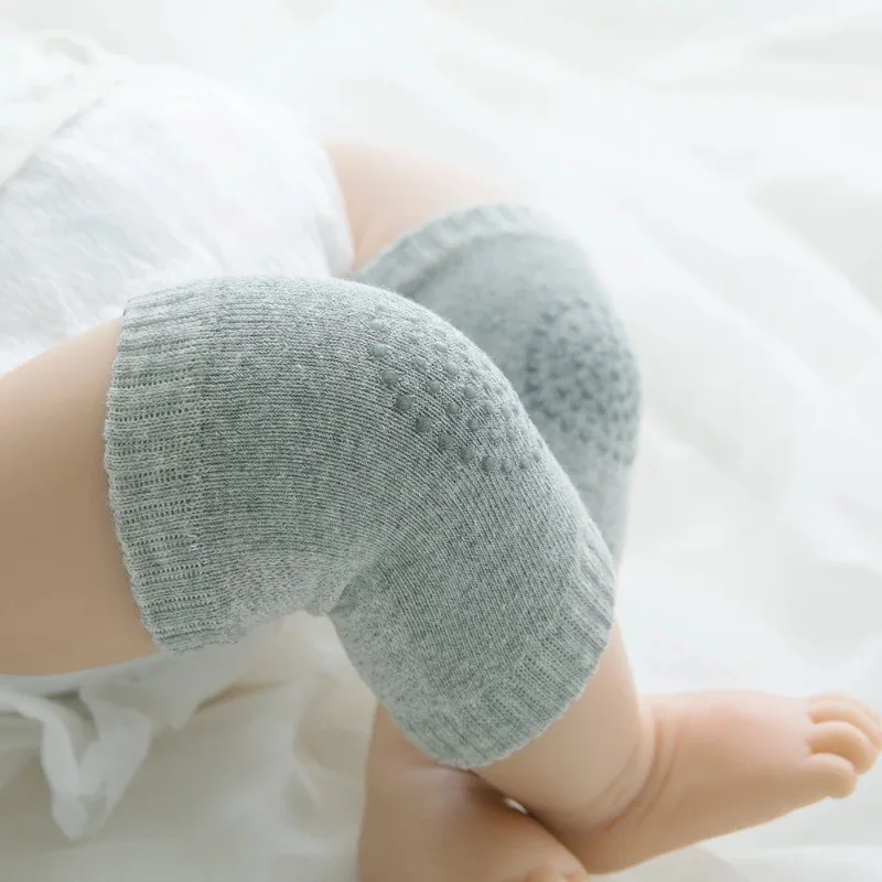 Rodilleras antideslizantes para gatear de bebé - felpa suave - imagen 5