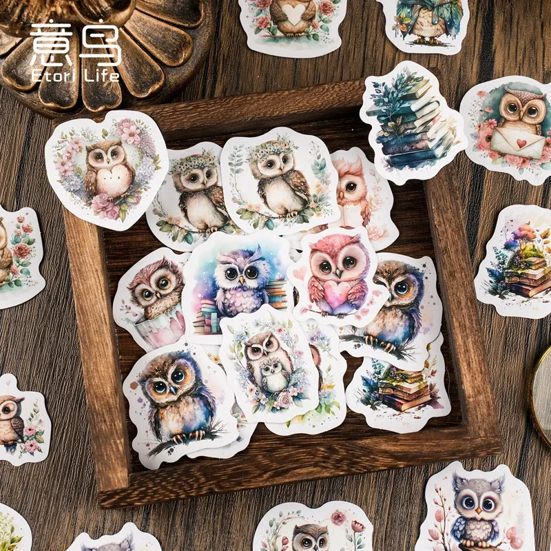 Pegatinas de búho para álbumes infantiles – Diseño creativo en PVC - imagen 3