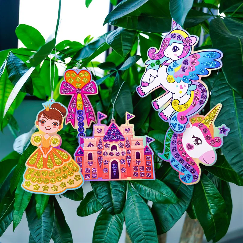 Kit mosaico holográfico infantil – Pegatinas princesa sirena - imagen 5