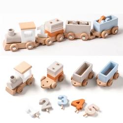 Tren de madera Montessori para niño - Juguete educativo