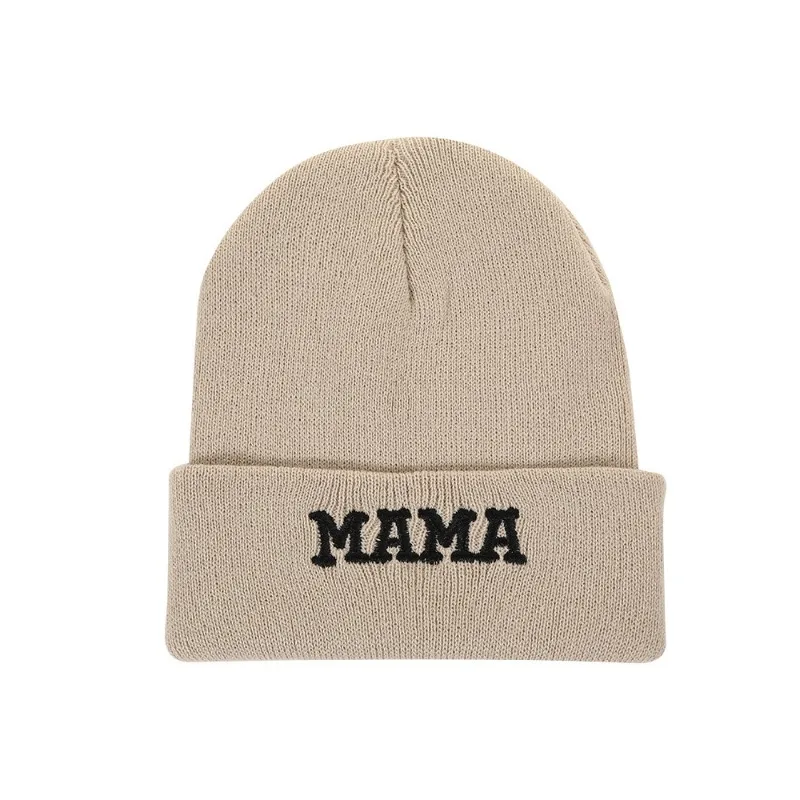 Gorro de punto para niños de otoño e invierno europeo y americano: bordado de letras, gorra elegante y moderna para clima frío, gorro cálido y versátil. - imagen 5