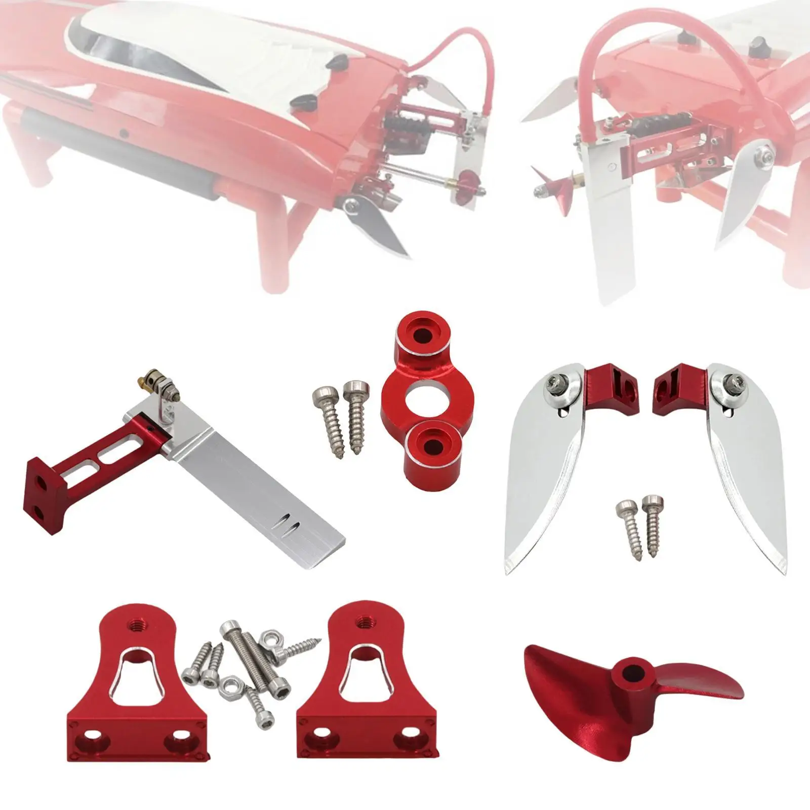 RC Speedboat Modification Replacement High Strength Assembly Easy Installation Professional Udi903 Rudder Kit RC Boat Parts