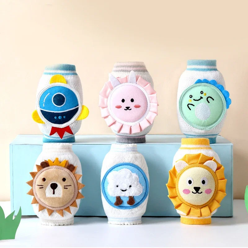 Rodilleras antideslizantes de dinosaurio para bebé, protectores de rodilla de dibujos animados, calentador de piernas para niño pequeño, rodilleras de seguridad para caminar - imagen 2