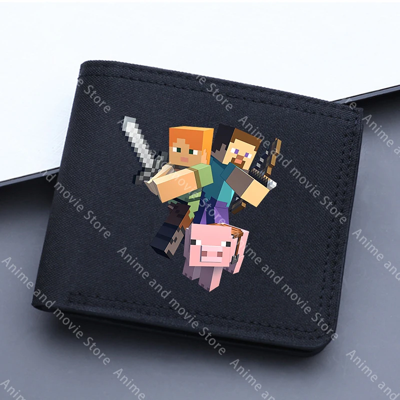 Carteras para hombre adulto, billeteras plegables de cuero con letras de dibujos animados, tarjetero portátil de Anime, monedero, monederos, regalo de cumpleaños y Navidad - imagen 2