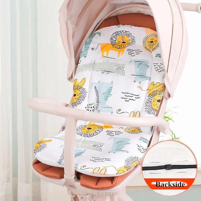 Cojín grueso de doble cara para asiento de cochecito de bebé, cojín Universal a prueba de golpes para asiento de cochecito, colchón con forro para insertar, verano e invierno