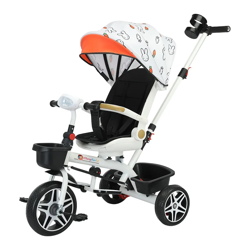 Triciclo multifunción convertible con asiento giratorio para bebés - imagen 5