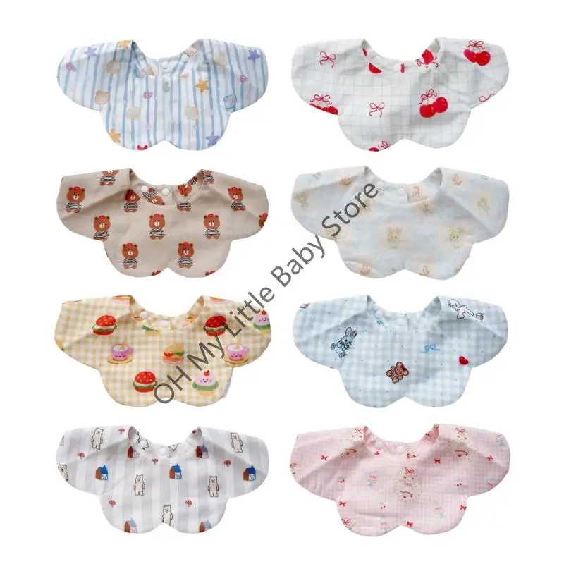 M76C Algodón Babero Cartoon Baby Feeding Toalla alimentación suave y cómoda toalla saliva recién nacidos eructos para