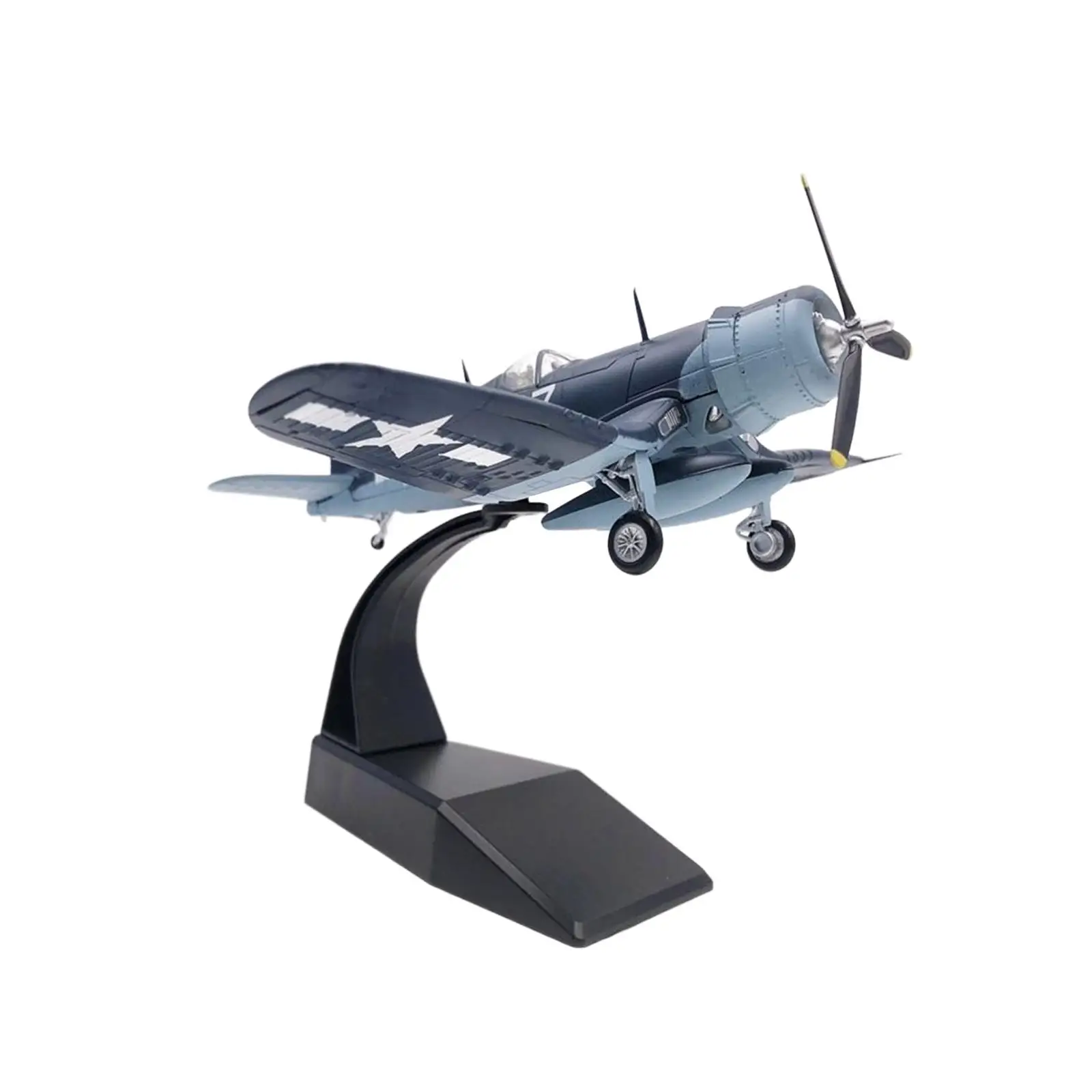 1:72 Diecast Fighter Model with Base Retro Plane Model for Office Bookshelf