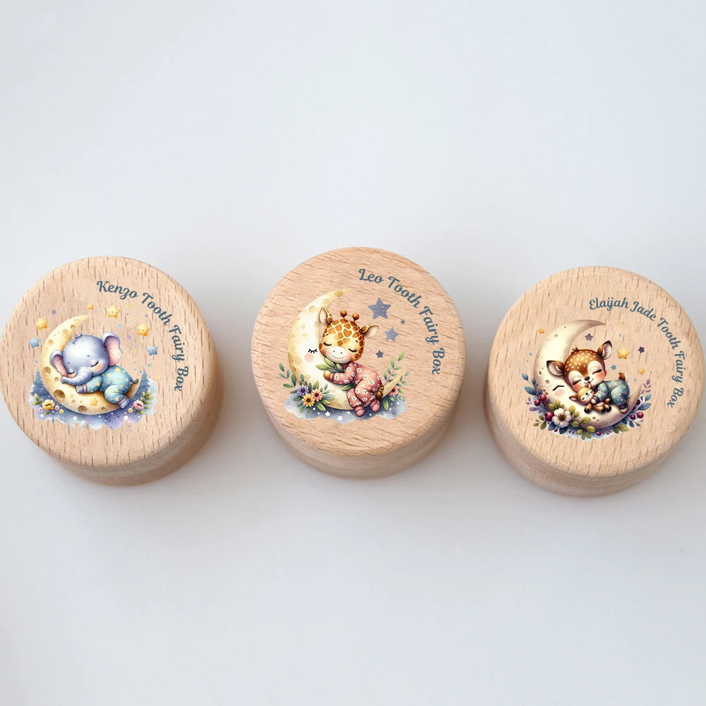 Caja de madera personalizada para regalos de bebé, caja de hadas de dientes, recuerdo, bautismo, almohada de Hada de los dientes, nuevo regalo de Baby Shower