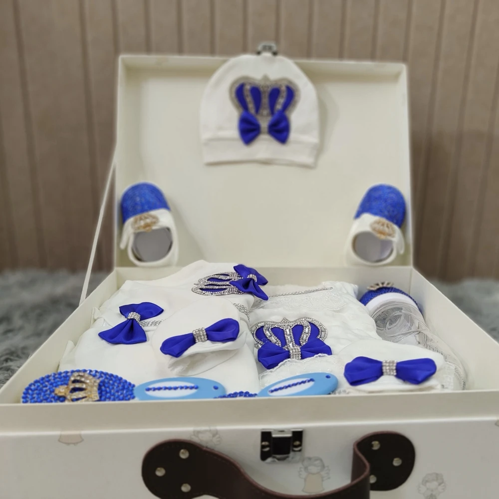 Dollbling-Conjunto de regalo para bebé, 10 piezas, Bienvenido a casa, precioso, revelación de género, artículos esenciales para bebé, botellas, manta receptora, conjunto envolvente - imagen 5