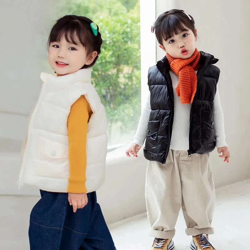 Chaleco de algodón con cuello alto para niños y niñas invierno - imagen 5