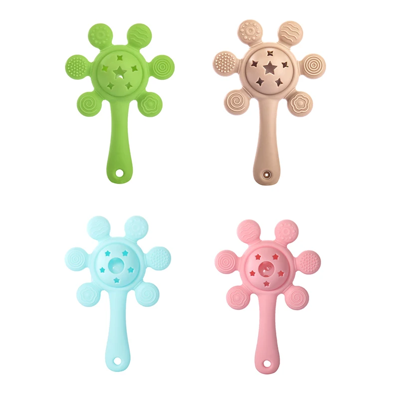 Campanilla de palma de silicona para bebé – Mordedor para dientes - imagen 5