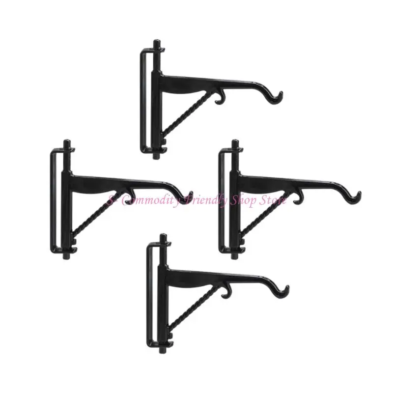 Juego ganchos pared para casa muñecas en miniatura 85AE, instalación fácil 4 colgadores plantas metal - imagen 5